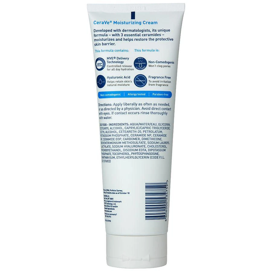 商品CeraVe|Face and Body Moisturizing Cream for Normal to Dry Skin with Hyaluronic Acid,价格¥121,第2张图片详细描述
