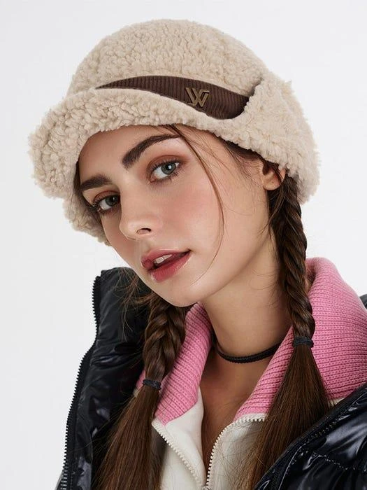 商品WHITE SANDS|Corduroy Fleece Earmuff Cap Cona 6 Colors,价格¥499,第5张图片详细描述