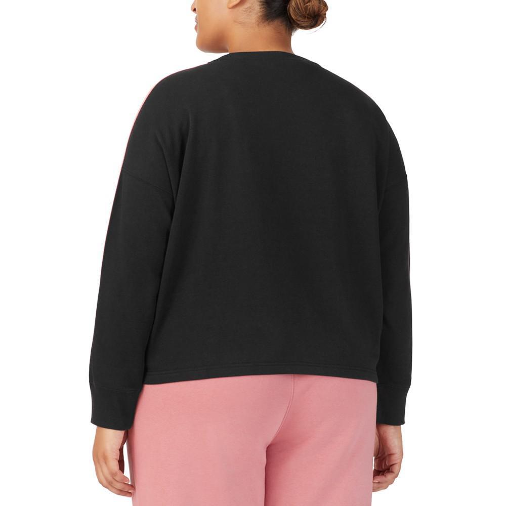 商品Fila|Plus Size Clover Crewneck Logo Colorblocked Sweatshirt,价格¥172,第4张图片详细描述