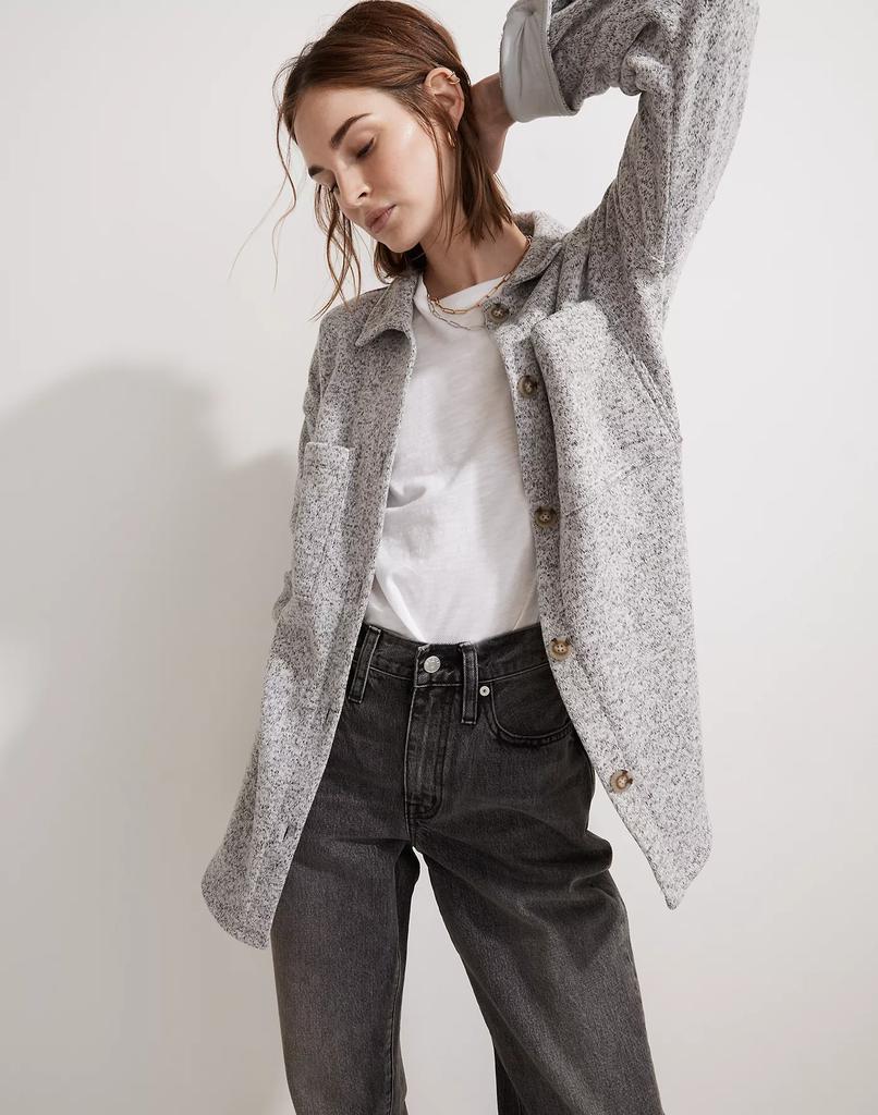 商品Madewell|MWL (Re)sourced Sweater Fleece Shirt-Jacket,价格¥538,第1张图片