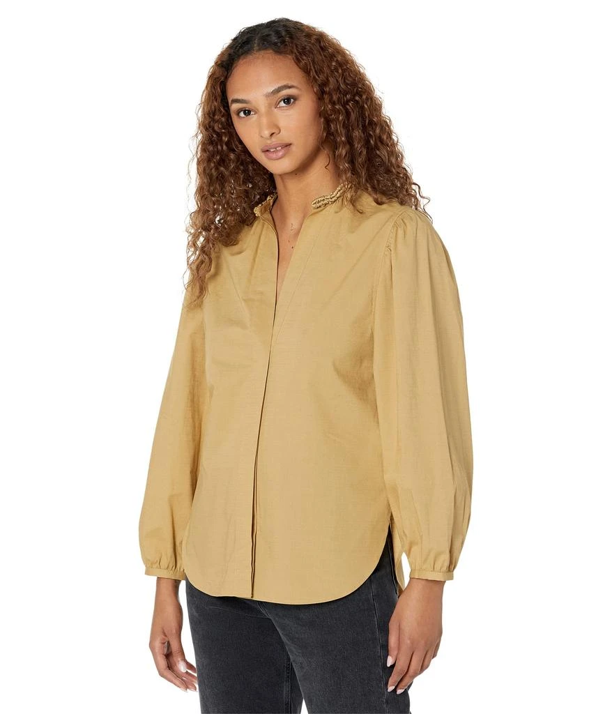 商品Vince|Braid Trim Band Collar Blouse,价格¥1027,第1张图片