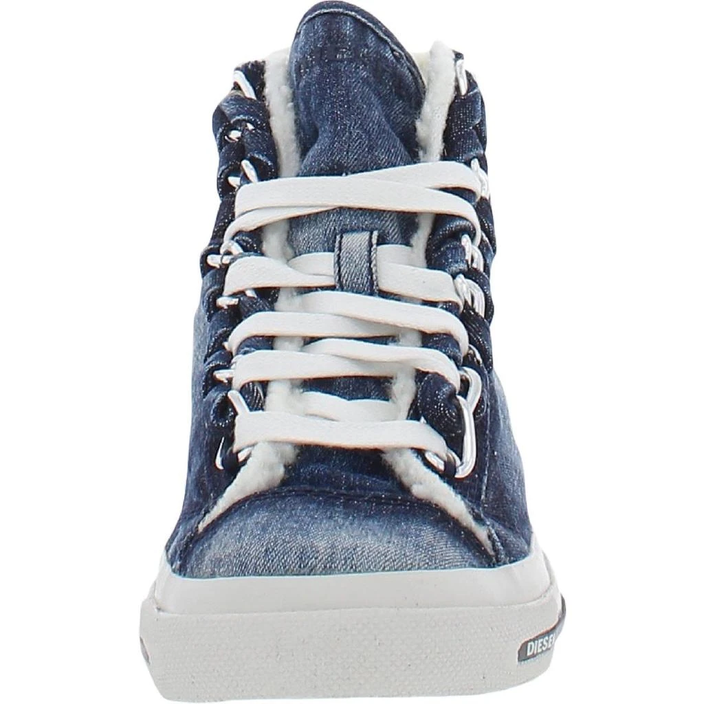 商品Diesel|Diesel Womens Exposure IV Faux Fur Denim Casual and Fashion Sneakers,价格¥299,第2张图片详细描述