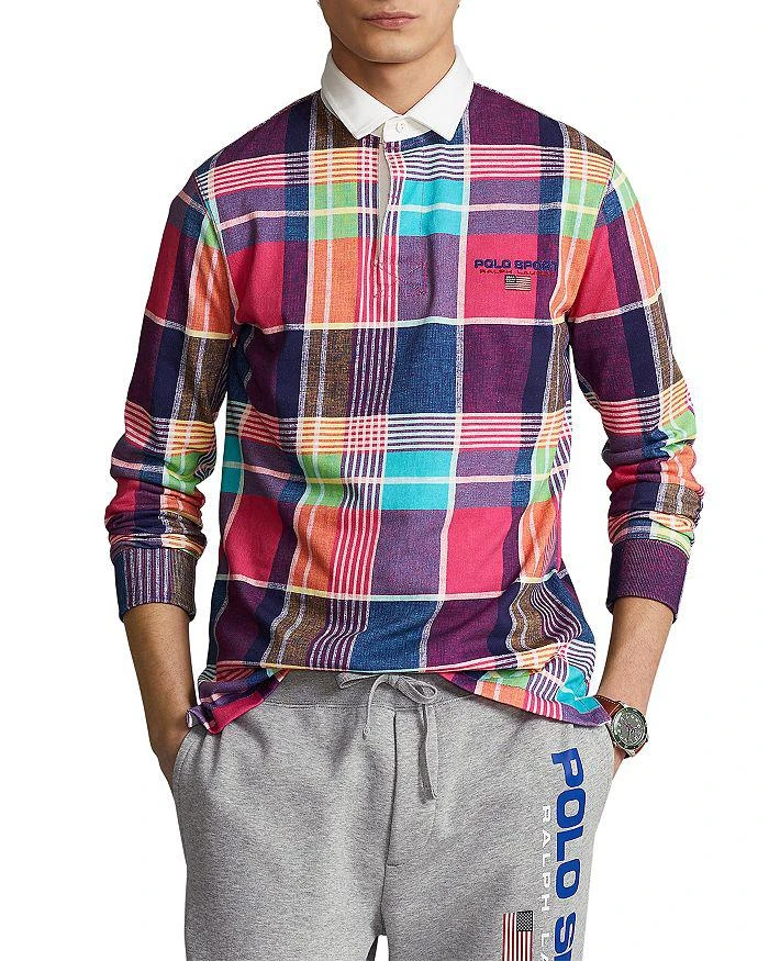 商品Ralph Lauren|Cotton Madras Plaid Classic Fit Rugby Shirt ,价格¥441,第1张图片