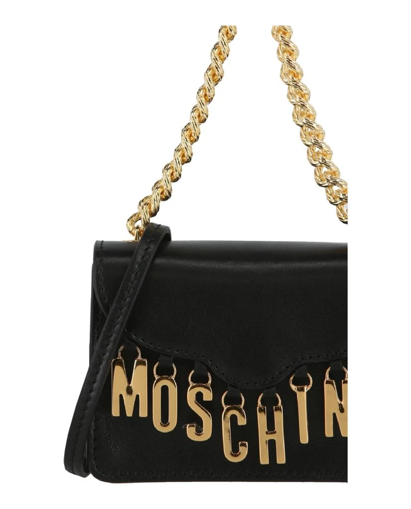 商品Moschino|Lettering Charm Leather Crossbody Bag,价格¥3286,第3张图片详细描述