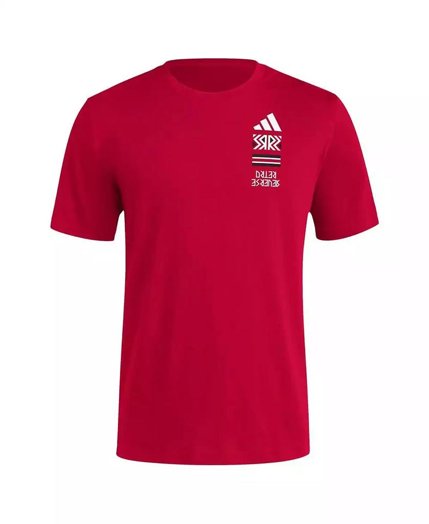 商品Adidas|Men's Red Distressed Louisville Cardinals Reverse Retro Baseball 2 Hit T-shirt,价格¥226,第3张图片详细描述