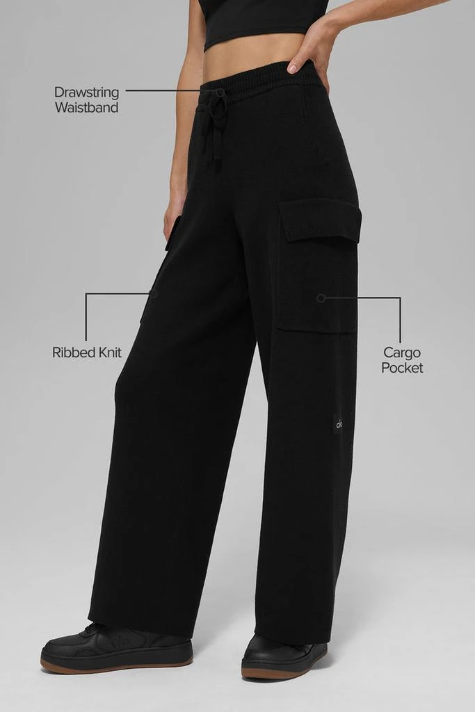 商品Alo|Scholar Knit High-Waist Cargo Pant - Green Olive,价格¥1661,第2张图片详细描述
