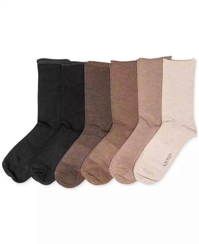 商品Ralph Lauren|Women's 6 Pack Roll-Top Trouser Socks,价格¥188,第2张图片详细描述