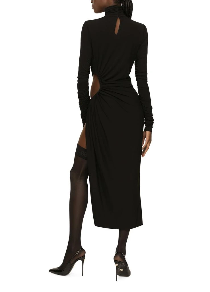 商品Dolce & Gabbana|高领镂空平纹布长款连衣裙,价格¥18983,第3张图片详细描述