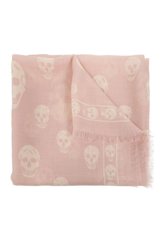 商品Alexander McQueen|Alexander McQueen Skull-Printed Fringed Scarf,价格¥1838,第1张图片