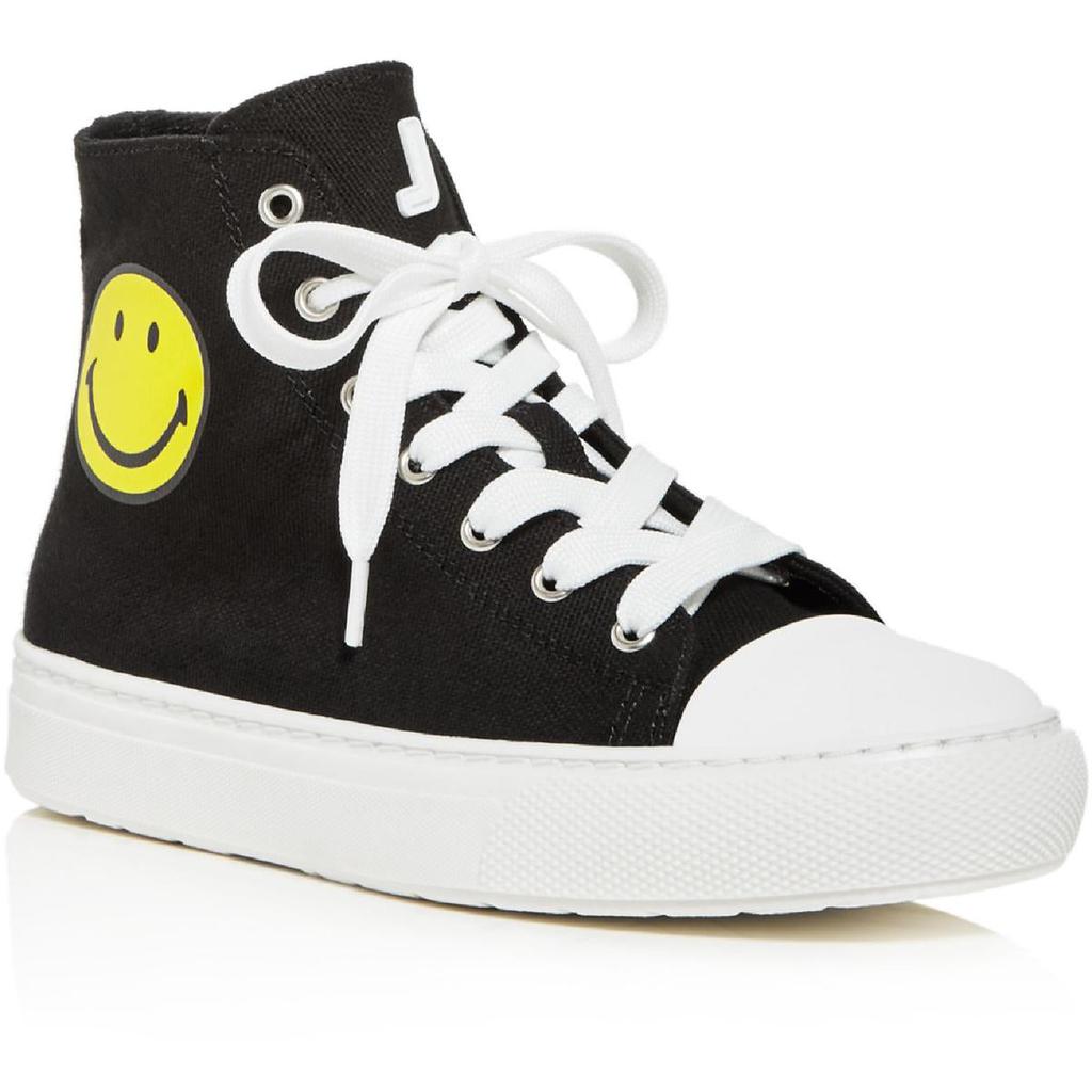Joshua Sanders Womens Smiley High Top Leather Casual and Fashion Sneakers商品第1张图片规格展示