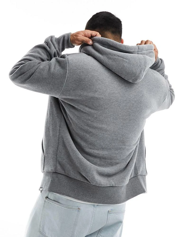 商品Superdry|Superdry essential borg lined zip hoodie in Rich Charcoal Marl,价格¥441,第3张图片详细描述