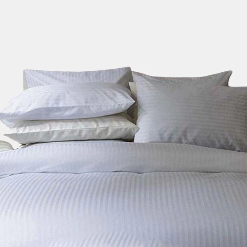 商品Belledorm|Belledorm 540 Thread Count Satin Stripe Fitted Sheet (White) (Twin) (Twin) (UK Single) TWIN,价格¥411,第2张图片详细描述