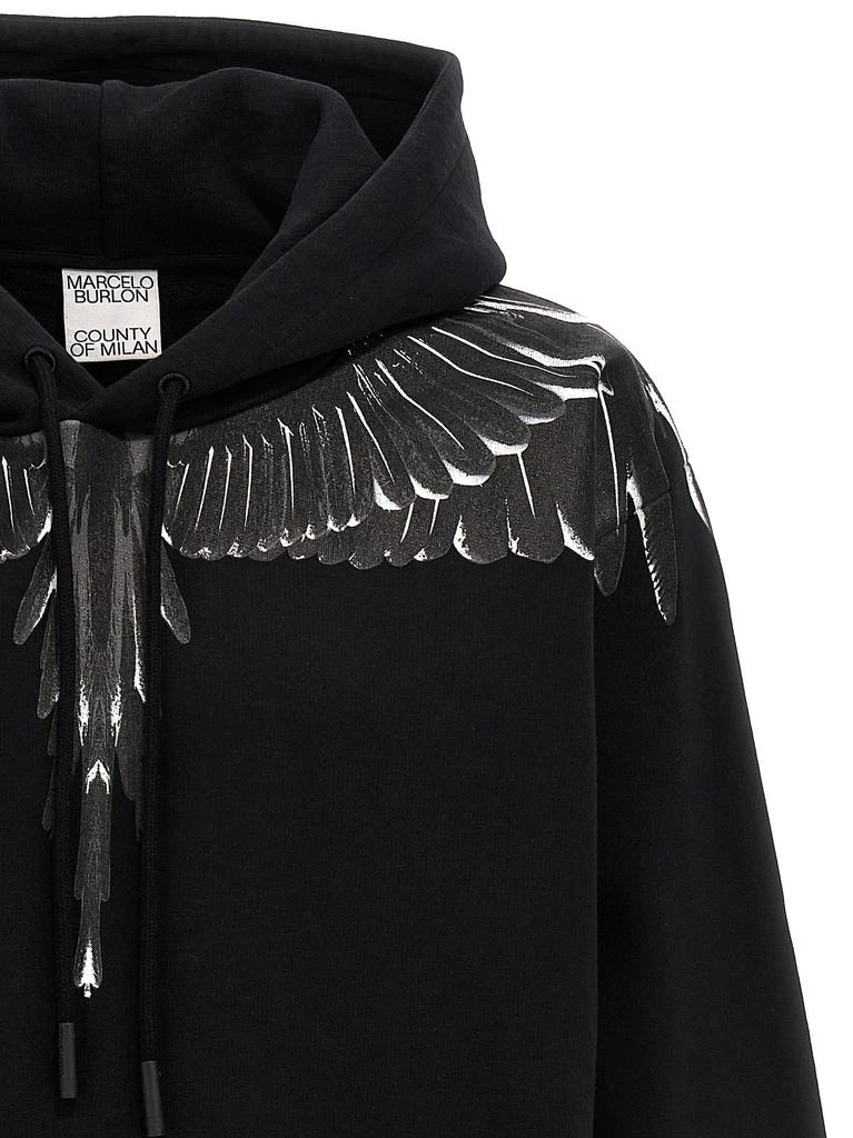 商品Marcelo Burlon|Wings Sweatshirt Black,价格¥1424,第3张图片详细描述