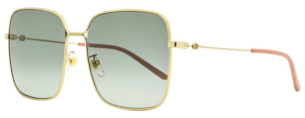 Gucci Women's Square Sunglasses GG0443S 001 Gold/Rose 60mm商品第1张图片规格展示
