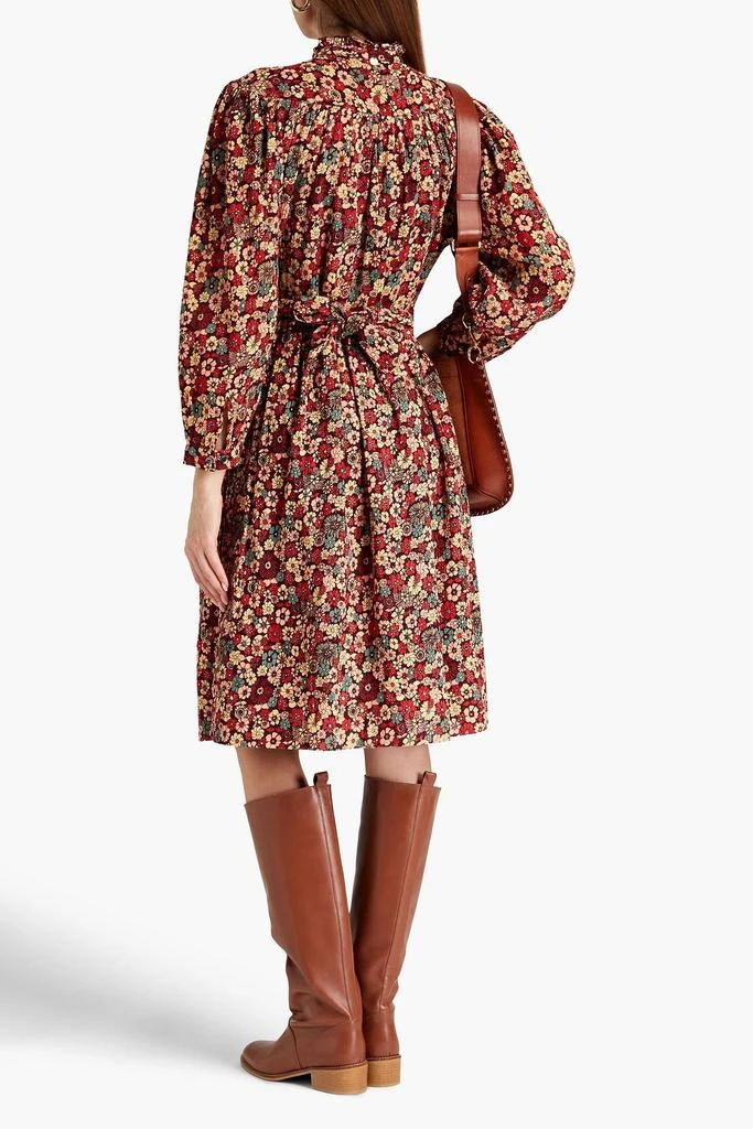 商品ANTIK BATIK|Colline gathered floral-print cotton dress,价格¥802,第3张图片详细描述