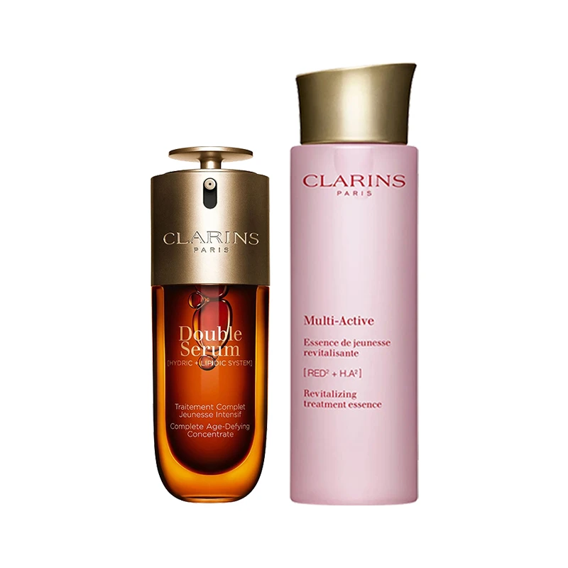 商品Clarins|Clarins娇韵诗组合套装 双萃精华50ml+青春赋活精华水200ml,价格¥864,第1张图片