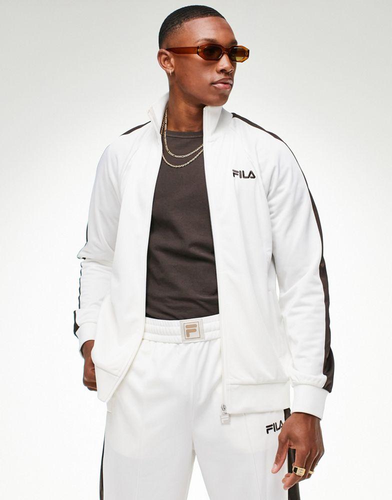 Fila track top with logo in white - exclusive to ASOS商品第1张图片规格展示