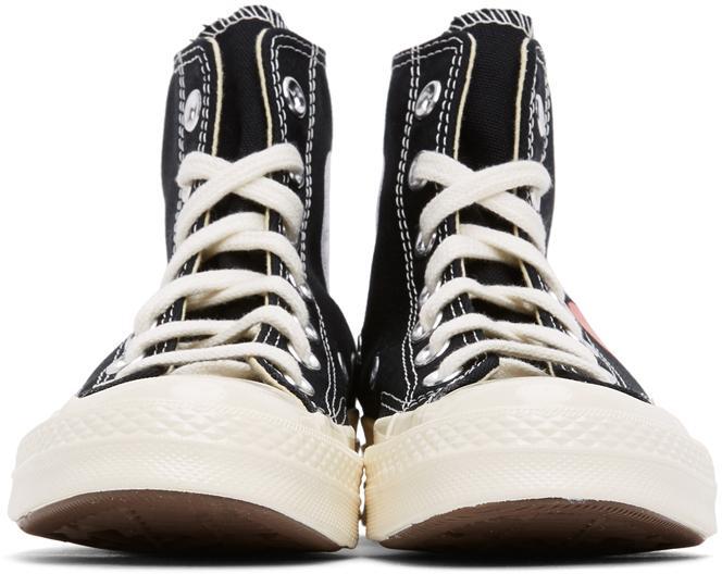 商品Comme des Garcons|Black Converse Edition Half Heart Chuck 70 High Sneakers,价格¥1139,第4张图片详细描述