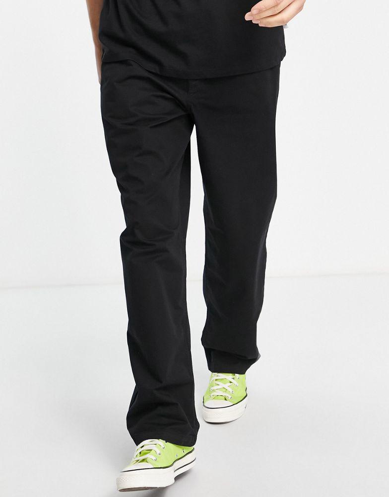 Vans range baggy chino trousers in black with elasticated waist商品第4张图片规格展示