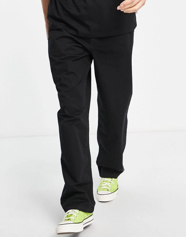 商品Vans|Vans range baggy chino trousers in black with elasticated waist,价格¥528,第4张图片详细描述