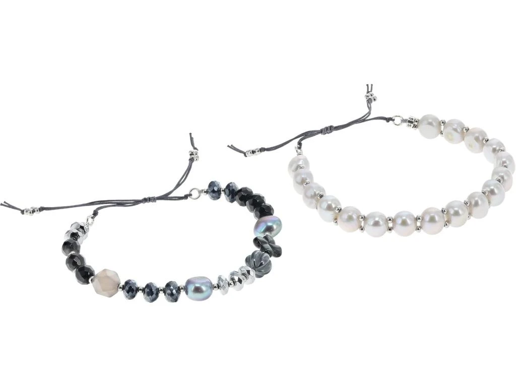 商品Chan Luu|Black Pull Tie Bracelet Set,价格¥510,第1张图片