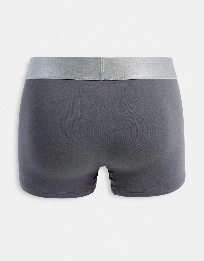 商品Calvin Klein|Calvin Klein steel 3 pack cotton trunks in grey/black/blue,价格¥420,第2张图片详细描述