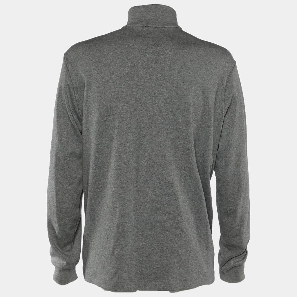 商品[二手商品] Ralph Lauren|Polo Ralph Lauren Grey Knit Zip Front Embroidered Long Sleeve Sweater L,价格¥817,第2张图片详细描述