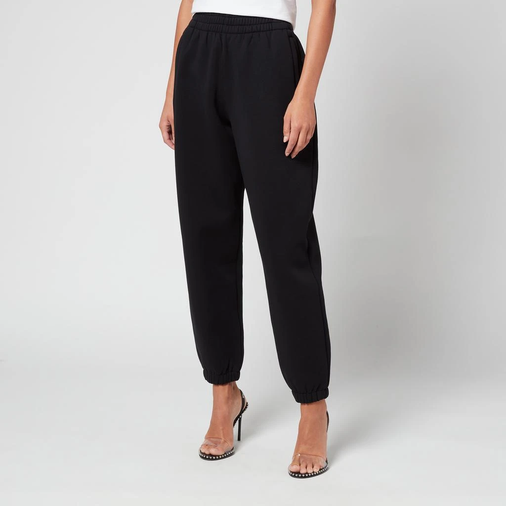 商品Alexander Wang|Alexanderwang.T Women's Foundation Terry Classic Sweatpants with Puff Pants Logo - Black,价格¥1597,第1张图片