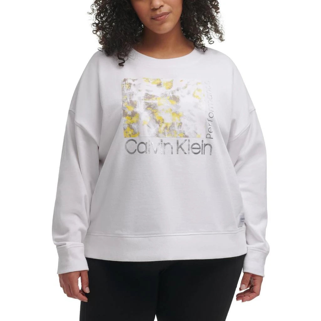 商品Calvin Klein|Calvin Klein Performance Womens Plus Graphic Logo Sweatshirt,价格¥108,第1张图片