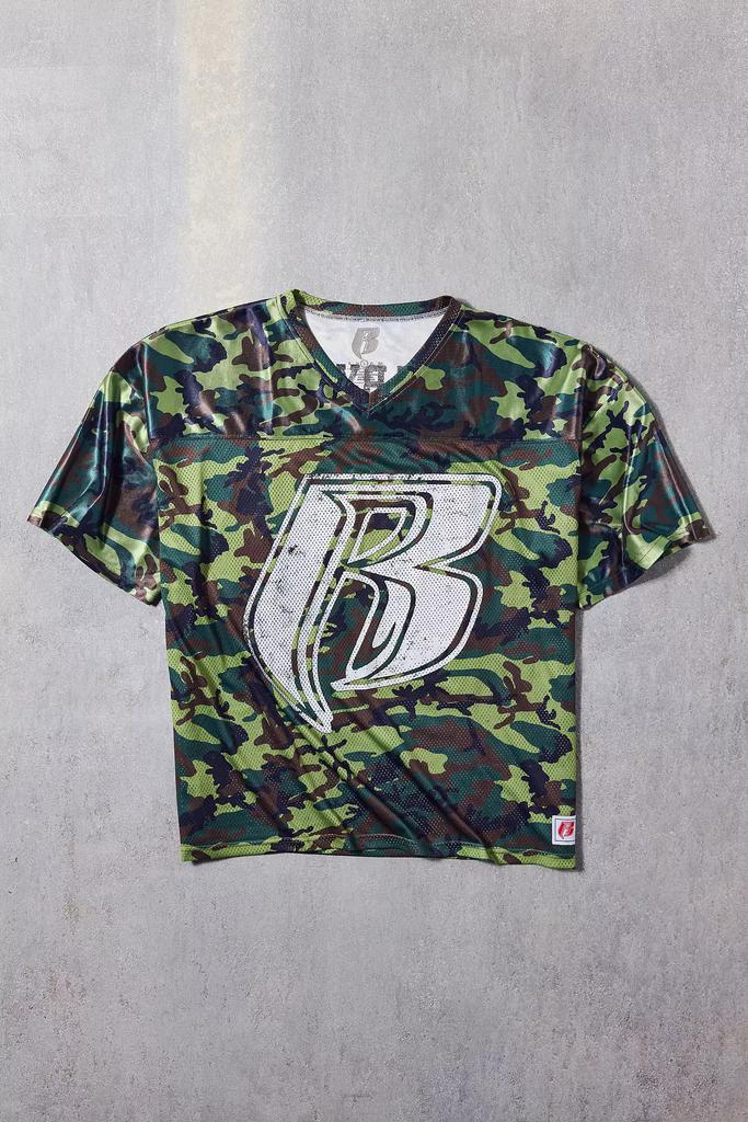 RUFF RYDERS FOOTBALL JERSEY 迷彩柄 トップス Ruff Ryders Football Jersey Mesh Tee | Urban Outfitters
