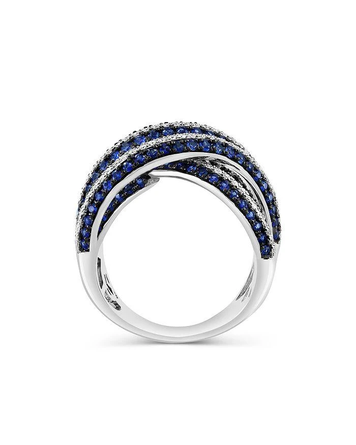 商品Bloomingdale's|Blue Sapphire & Diamond Crossover Ring in 14K White Gold,价格¥70333,第3张图片详细描述