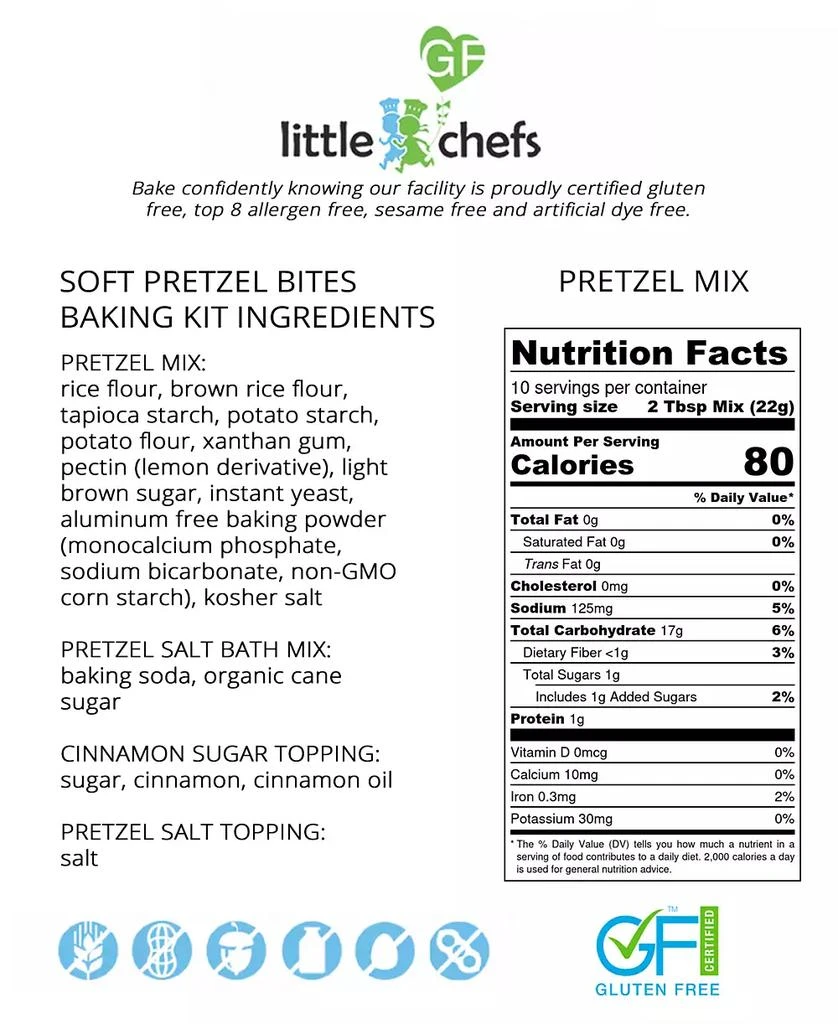 商品Little GF Chefs|Soft Pretzel Bites Gluten Free Baking Kit,价格¥299,第3张图片详细描述