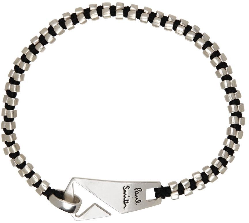 商品Paul Smith|Black & Silver Cotton Bead Bracelet,价格¥3069,第4张图片详细描述