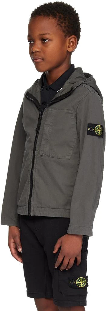 商品Stone Island Junior|Kids Gray Patch Jacket,价格¥1899,第4张图片详细描述