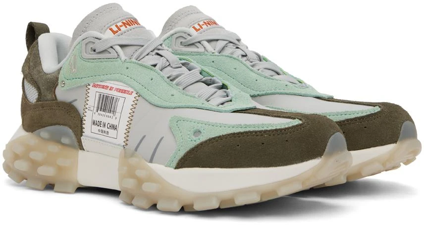 商品Li-Ning|Gray & Green Overload Sneakers,价格¥694,第4张图片详细描述