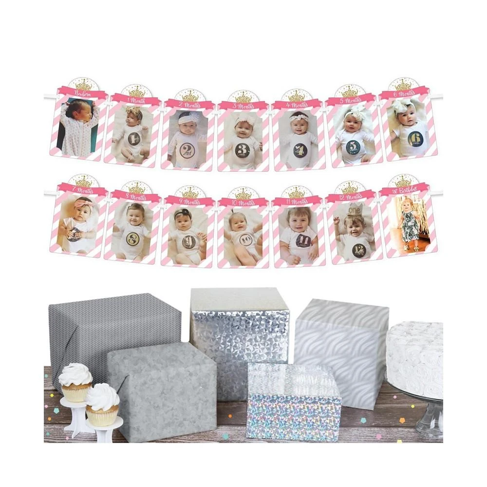 商品Big Dot of Happiness|1st Birthday Little Princess Crown DIY Party Decor Picture Display Photo Banner,价格¥119,第2张图片详细描述