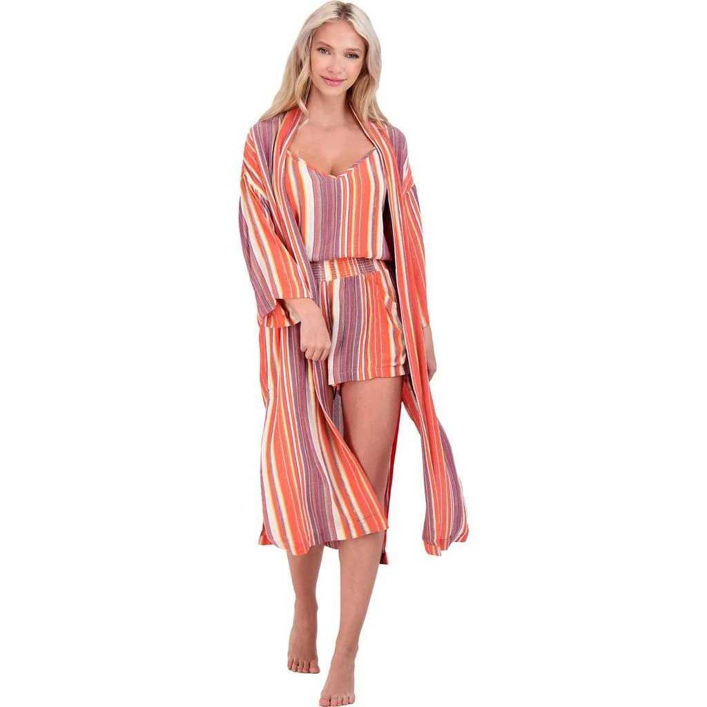 商品PJ Salvage|P.J. Salvage Metal Slow Jams Women's Striped Open Front Gauze Duster Cardigan,价格¥122,第4张图片详细描述