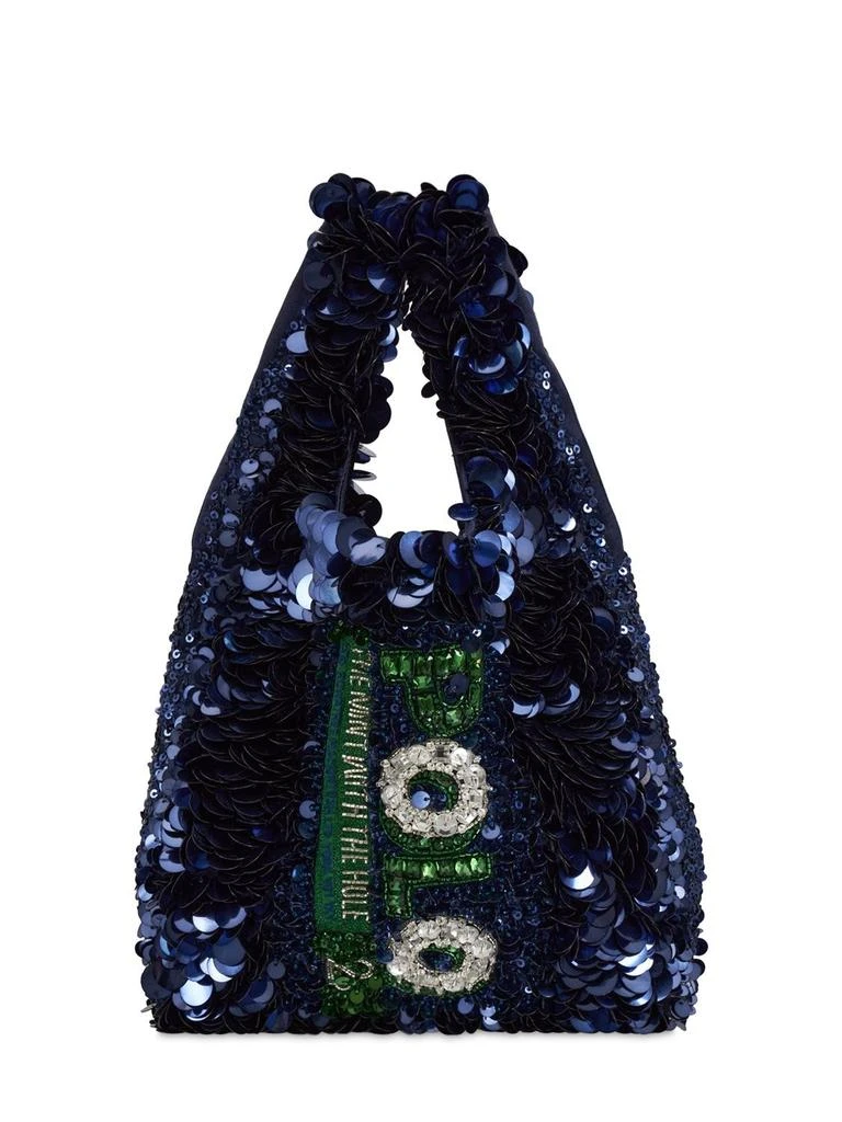 商品Anya Hindmarch|Mini Sequined Polo Mint Top Handle Bag,价格¥3728,第1张图片