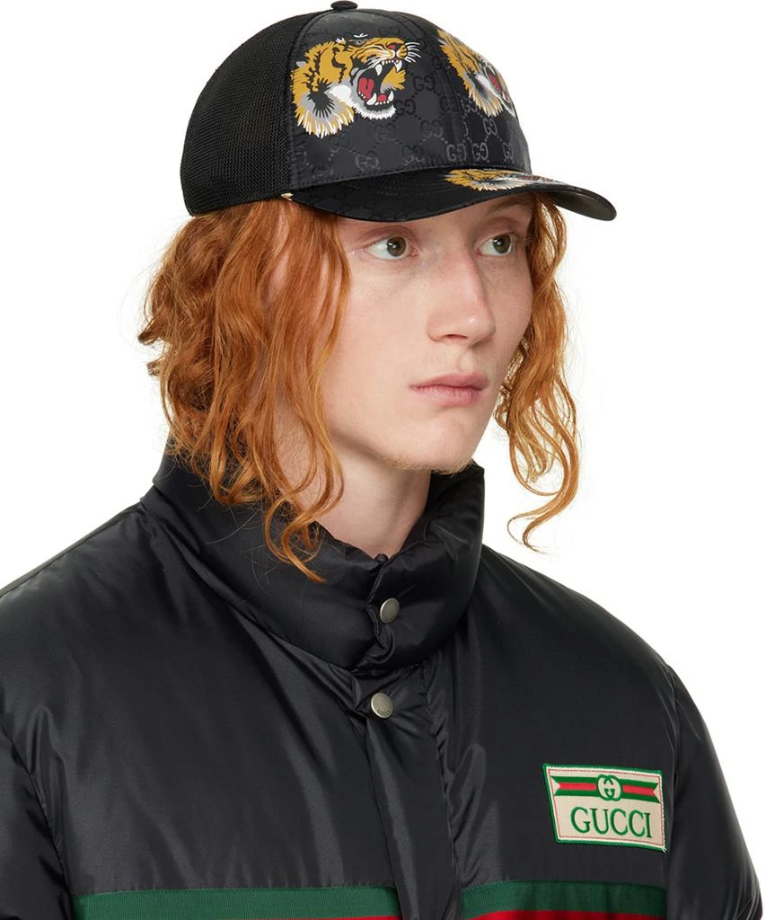 商品Gucci|Black GG Tiger Cap,价格¥3413,第2张图片详细描述