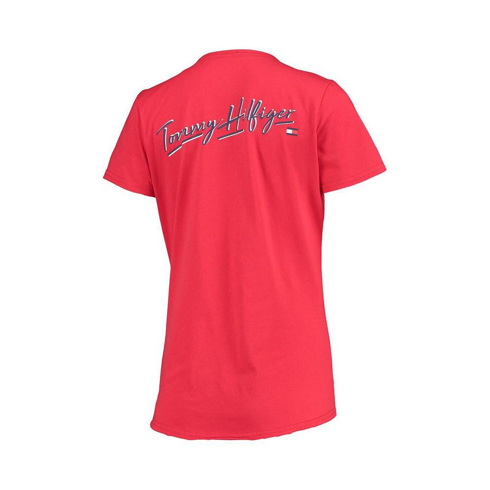 Women's Red Kansas City Chiefs Riley V-Neck T-shirt商品第4张图片规格展示