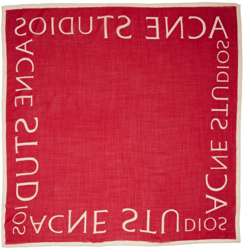 商品Acne Studios|Red Logo Scarf,价格¥783,第2张图片详细描述