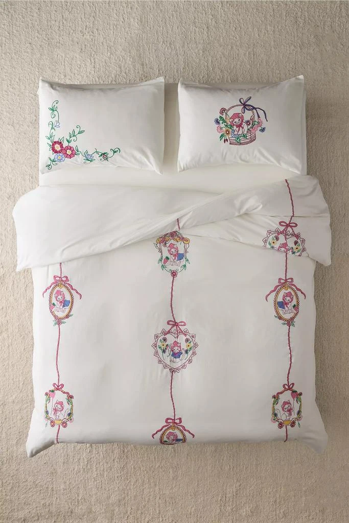 商品Urban Outfitters|Eve Hankies Cat Embroidered Duvet Cover,价格¥479,第2张图片详细描述