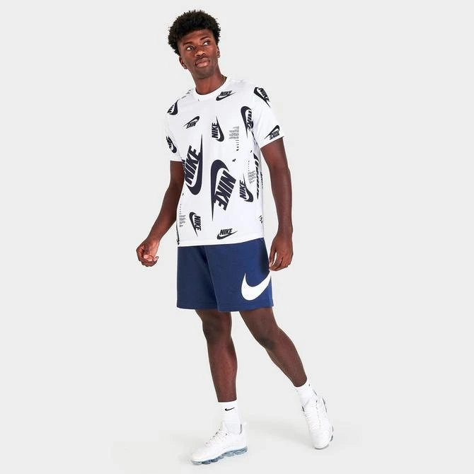 商品NIKE|Men's Nike Sportswear All-Over Futura Print Short-Sleeve T-Shirt,价格¥111,第2张图片详细描述