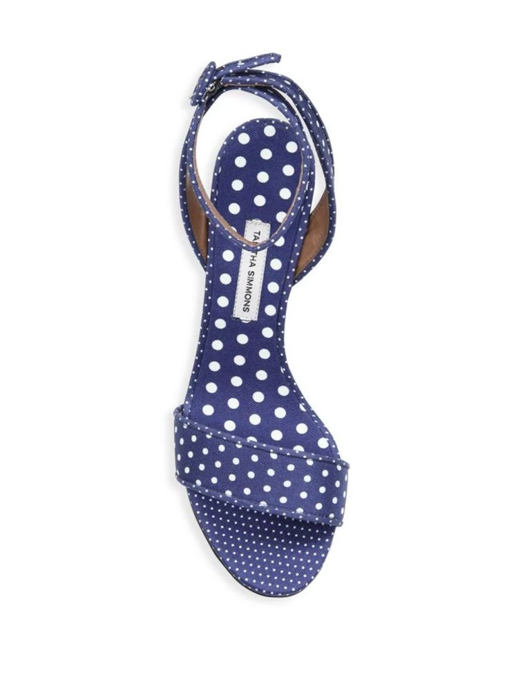 商品Tabitha Simmons|Tabitha Simmons - Leticia Polka Dot Block Heel Cotton Sandals,价格¥1071,第4张图片详细描述