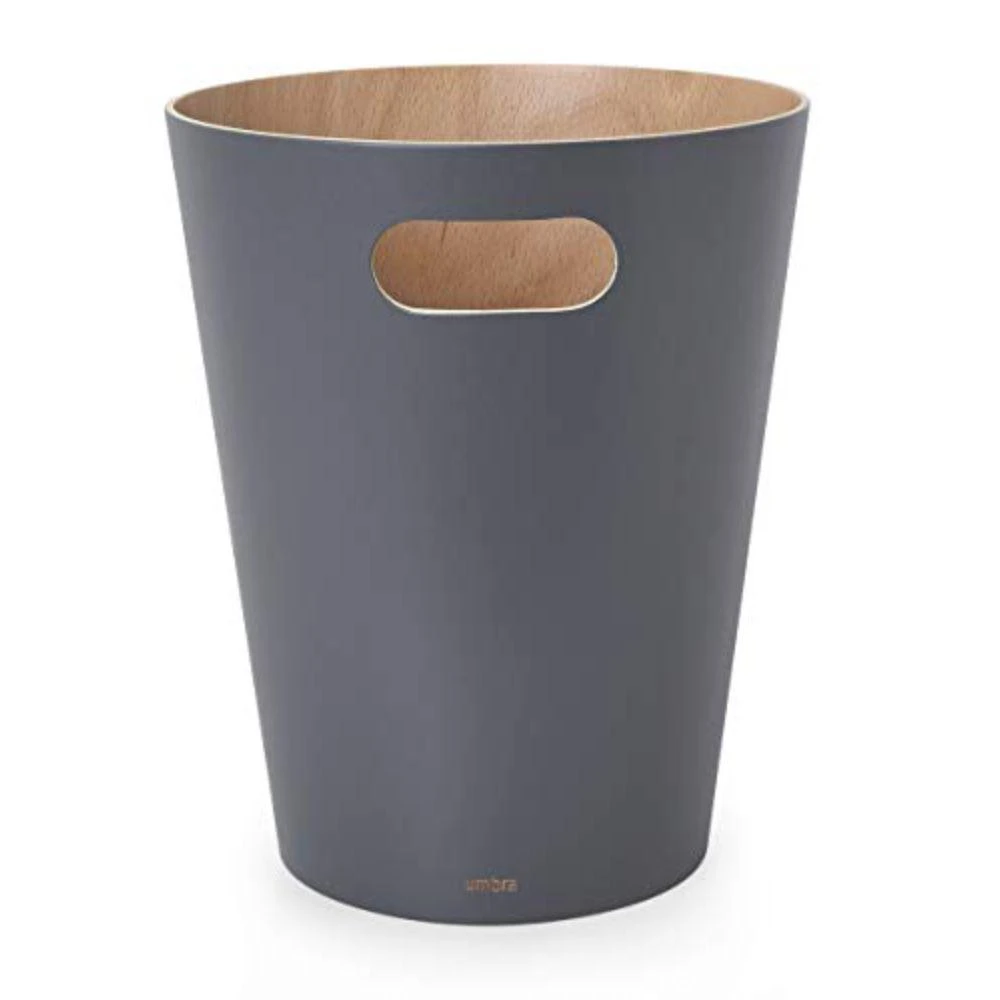 商品Umbra|Woodrow 2 Gallon Modern Wooden Trash Can Wastebasket Or Recycling Bin,价格¥329,第3张图片详细描述
