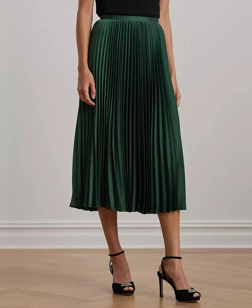 商品Ralph Lauren|Women's Pleated Satin Charmeuse Skirt,价格¥1683,第1张图片