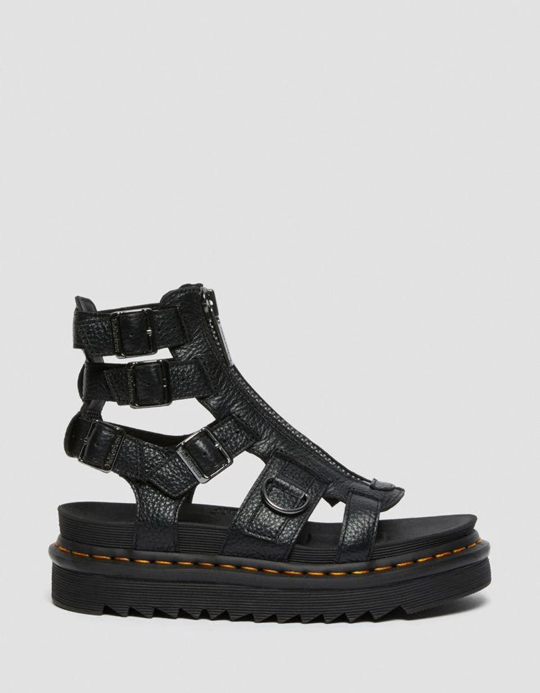 商品Dr. Martens|Dr Martens Olson flat sandals with buckles in black,价格¥910,第1张图片