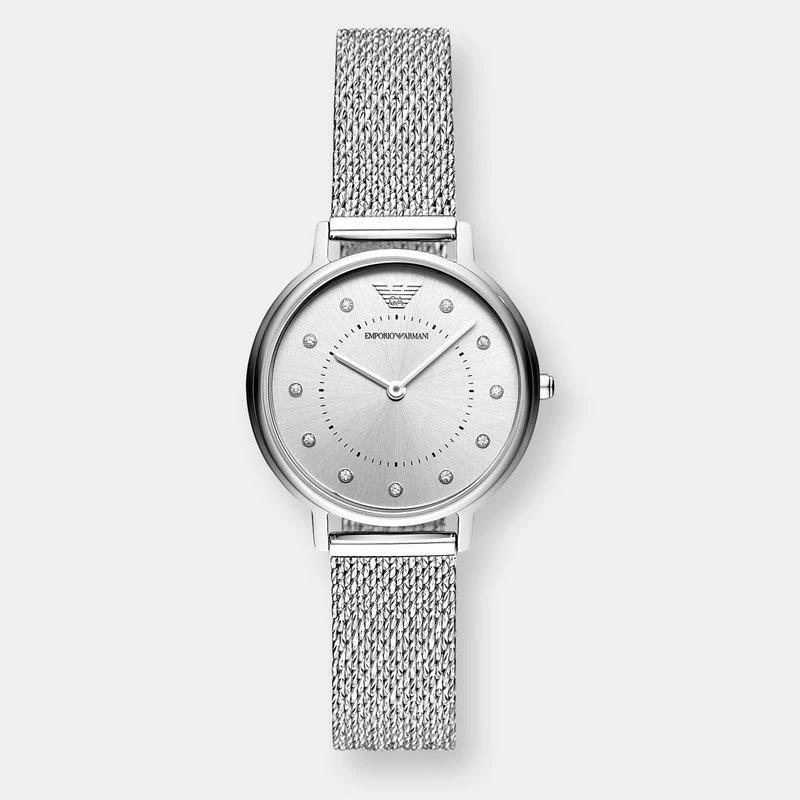 商品Emporio Armani|Emporio Armani Women's Kappa AR11128 Silver Stainless-Steel Japanese Quartz Dress Watch ONE SIZE,价格¥1175,第1张图片