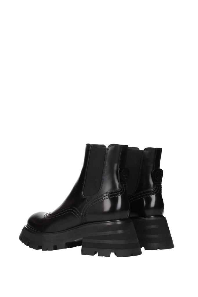 商品Alexander McQueen|女式 黑色皮革踝靴,价格¥2913,第6张图片详细描述