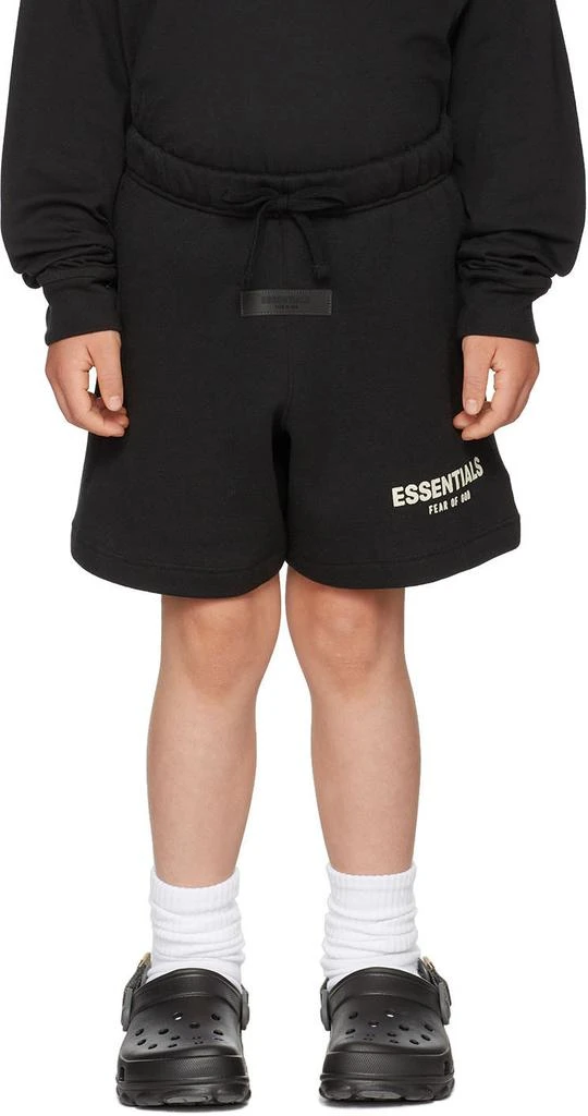 商品Essentials|Kids Black Logo Shorts,价格¥350,第1张图片